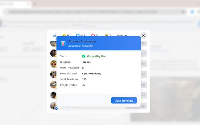 Multi Post Invite summary