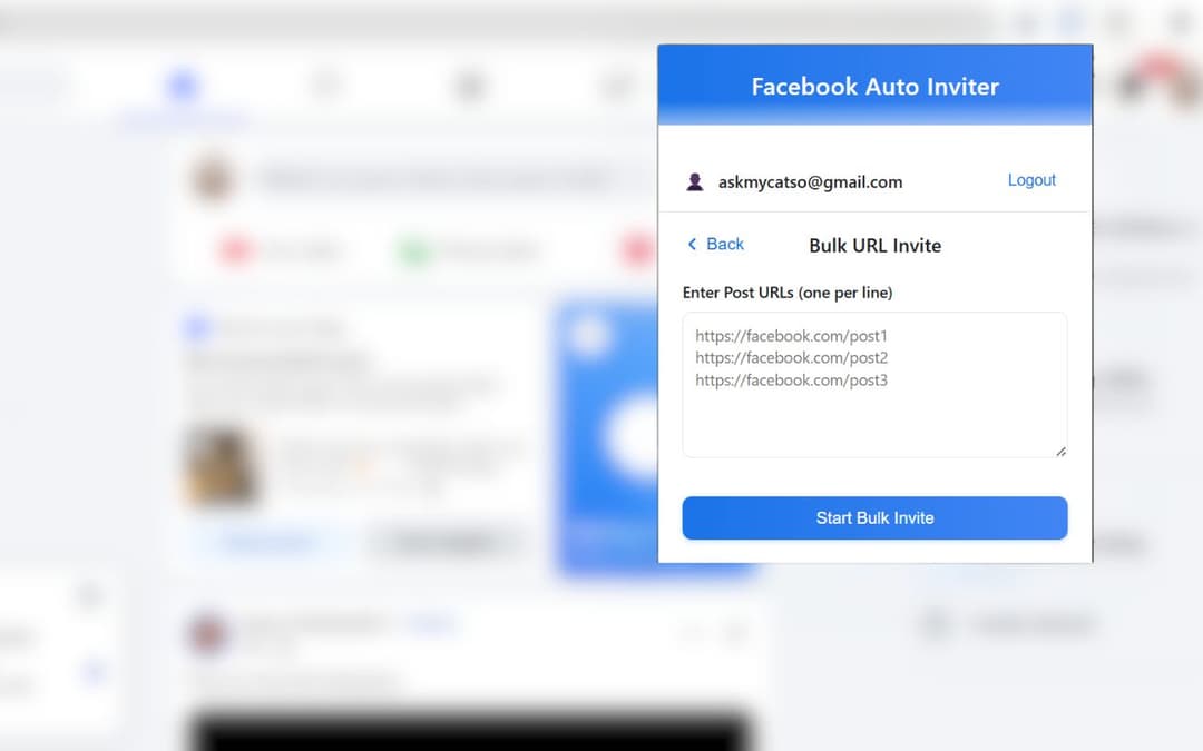 Bulk Post URL Invite Demo